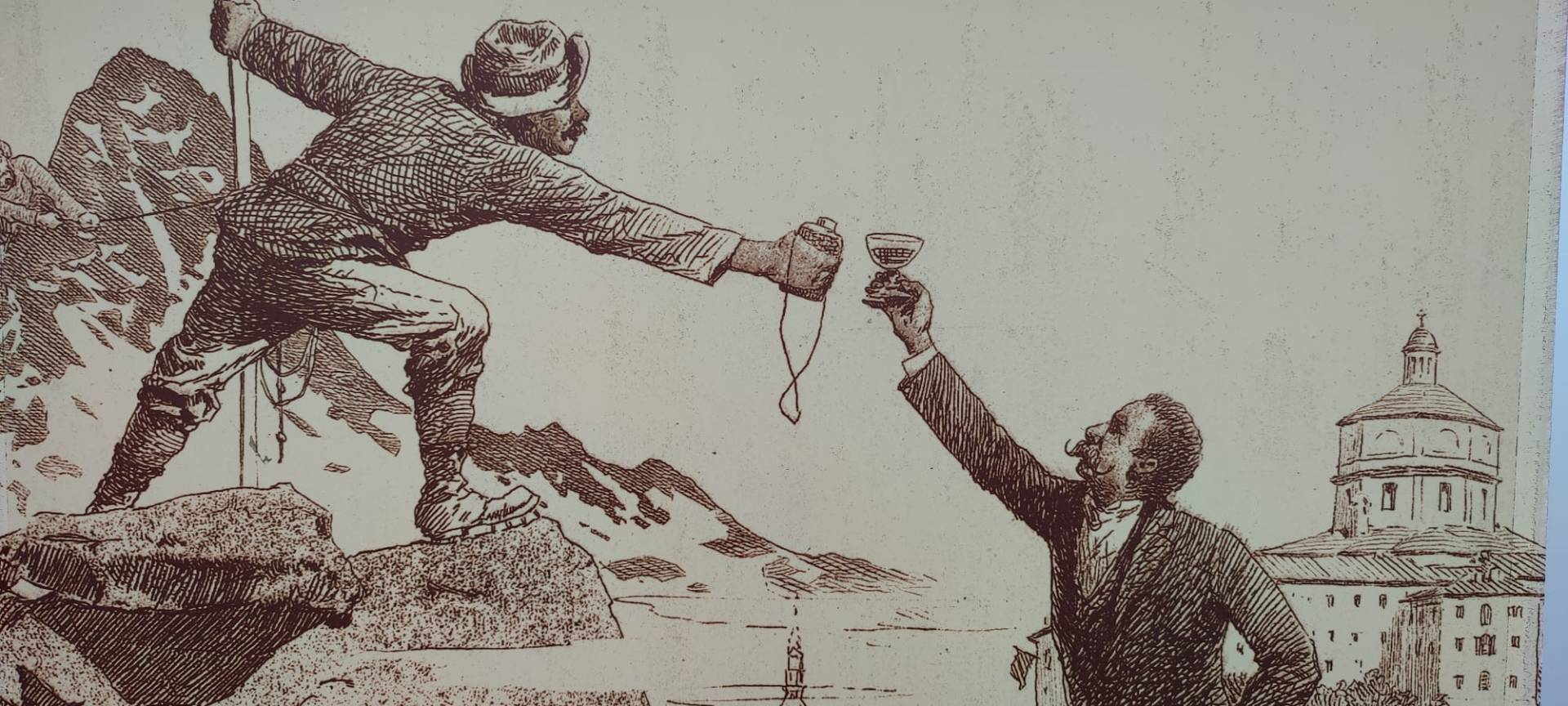 disegno di due alpinisti