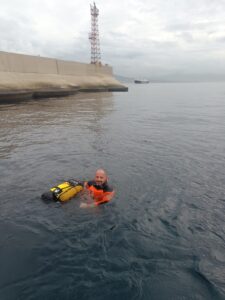 Massimo Iodice in mare